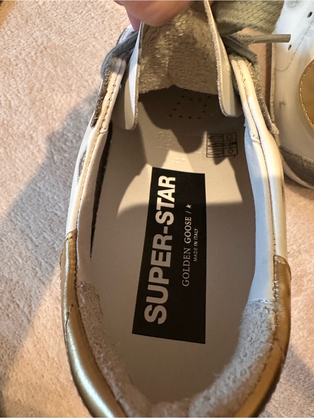 Golden Goose Super-Star Sneakers White Silver Gold Size 37 EU / US 7 NIB - Picture 15 of 15